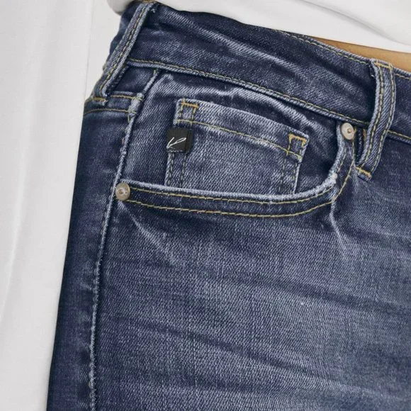 New KanCan High Rise Shorts Button - Picture 6 of 7